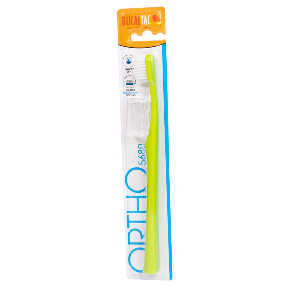Bucal Tac Orthodontic Toothbrush For Adults 5680: Ultra Soft Bristles, Compact Head Size, Hexagonal Handle & More!