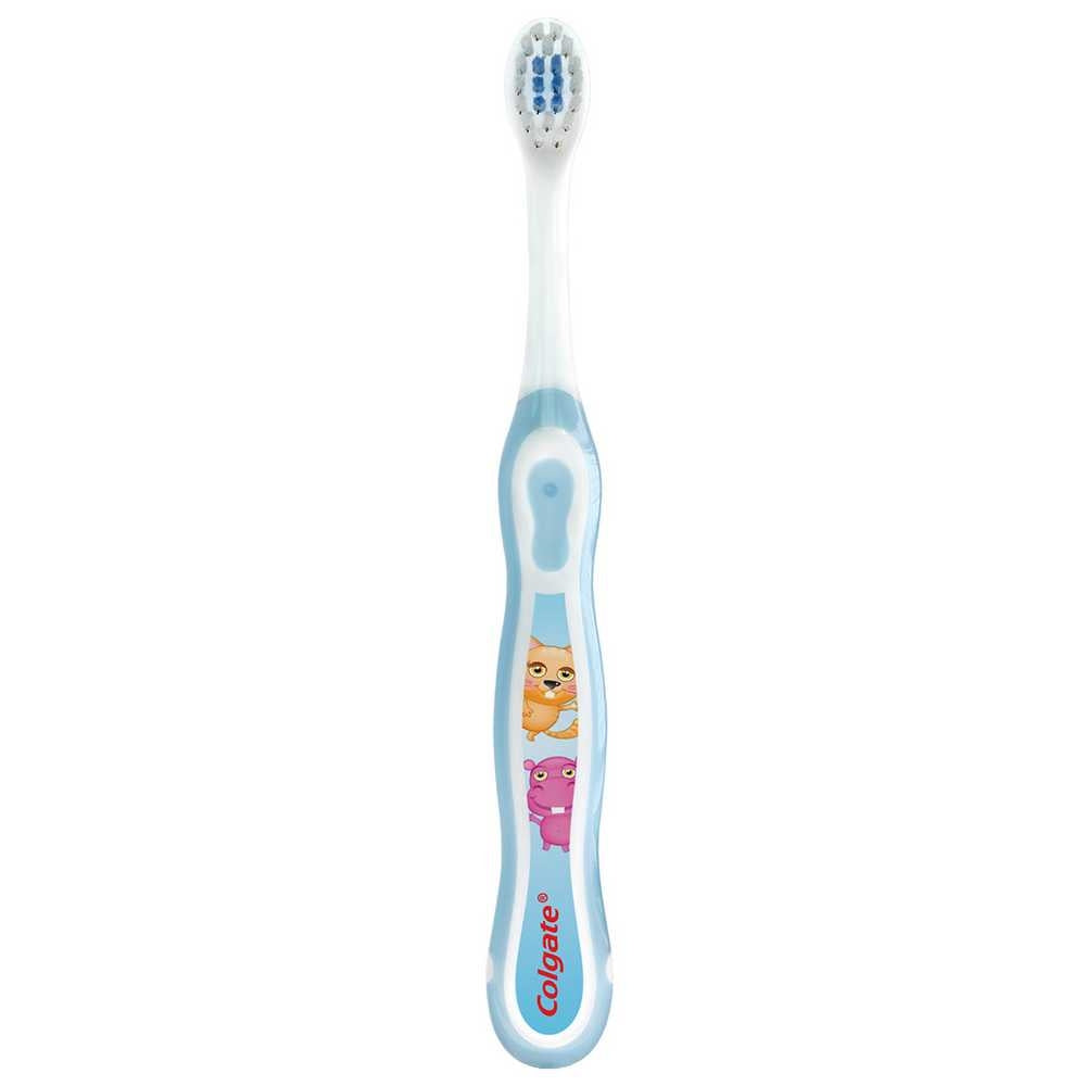 Colgate Smiles Toothbrush 0-2 Years: BPA-Free, Soft Bristles, Ergonomic Handle, Brand Dosing Machine